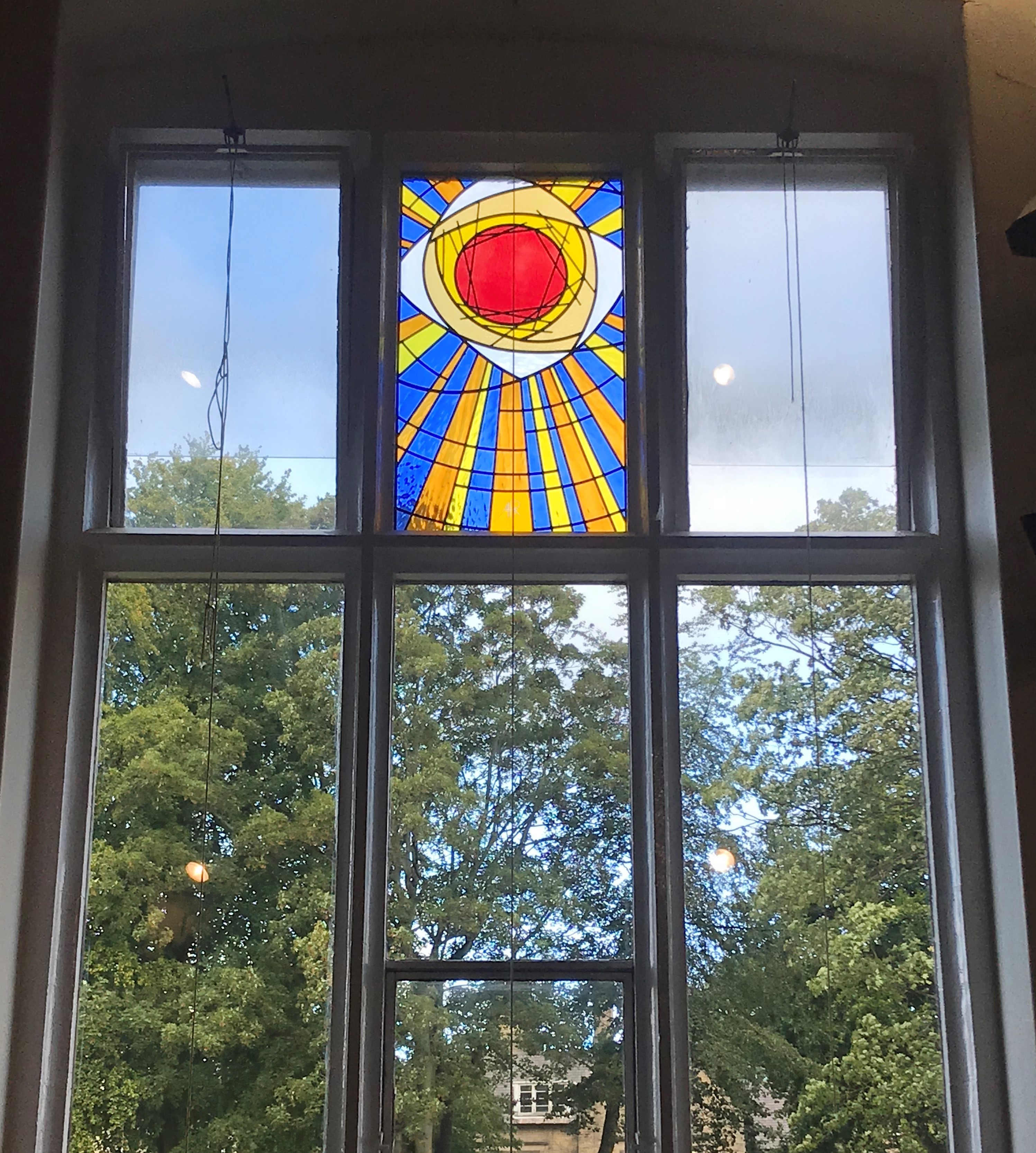 Our Alex Reid Memorial Window in the Main Hall looked beautiful with the sun shining through.