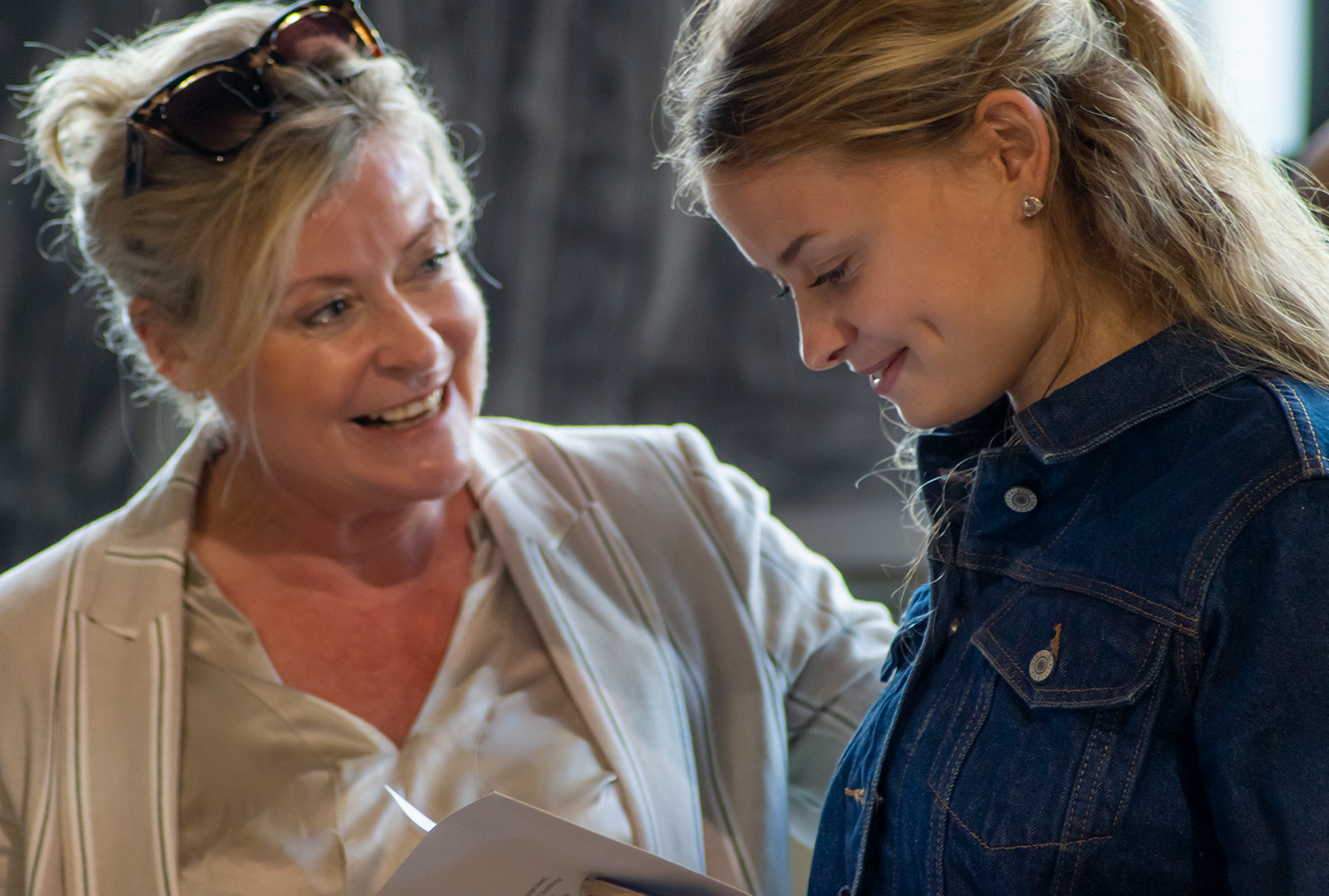 Isobel Edwards receives her results